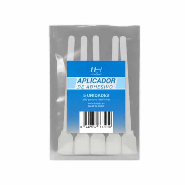 Hair adhesive applicators for hair prostheses and wigs